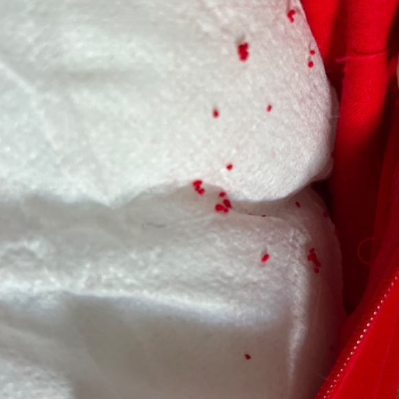 Christmas Angel Musical Instrument Pillow WOOL NEEDLEPOINT, RED velvet 14 x 14 - Picture 11 of 15